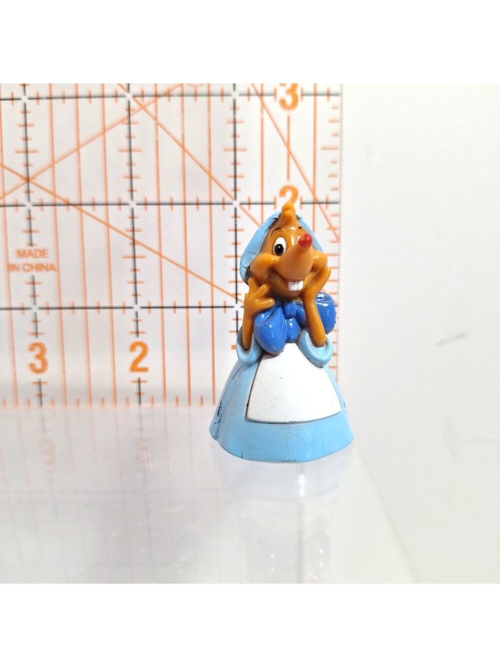 Cinderella Mouse Suzy PVC Figure 2 Inch Blue Dress Vintage Disney - Picture 10 of 10